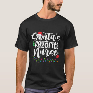 Kerstman's favoriete verpleegster Kerstverlichting T-shirt