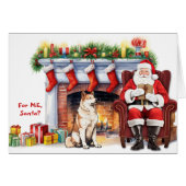 Kerstman's Gift Akita Hond Kerstmis (Voorkant Horizontaal)