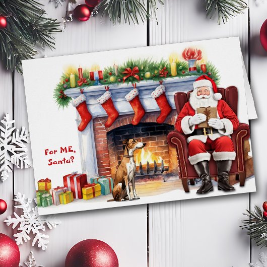 Kerstman's Gift Greyhound Hond Kerstmis