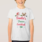 Kerstman's Junior Assistent Kinderen Kerst T-shirt (Voorkant)