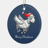 Kerstman's kerstlam keramisch ornament (Links)