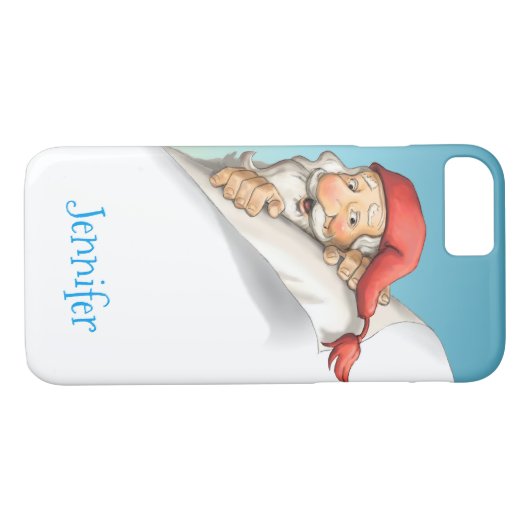 Kerstman's kerstlijst met monogram Case-Mate iPhone case (Achterkant (Horizontaal))