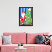 Kerstman's Kerstportret Canvas Afdruk (Insitu (Woonkamer))