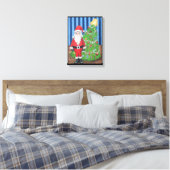 Kerstman's Kerstportret Canvas Afdruk (Insitu (Slaapkamer))