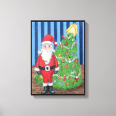 Kerstman's Kerstportret Canvas Afdruk (Voorkant)