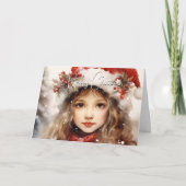 Kerstman's kleine helper kerstvakantie kaart (Voorkant)