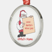  kerstman's Nice List Ornament (Links)
