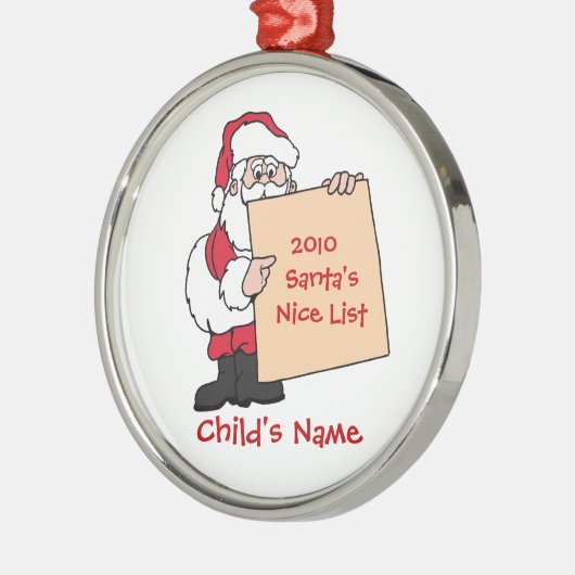  kerstman's Nice List Ornament (Links)
