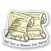 Kerstman's Ondeugende Lijst Kerstmis Sticker (Voorkant)