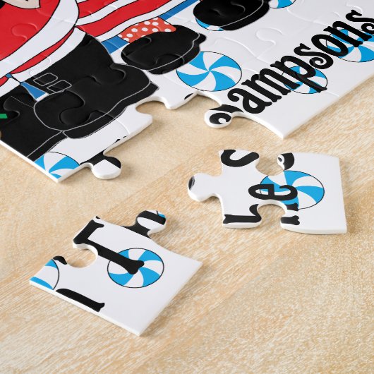 Kerstman's rendieren legpuzzel (Zijkant)