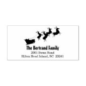 Kerstman's rendieren slee Custom Rubberstempel (Afrduk)