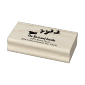 Kerstman's rendieren slee Custom Rubberstempel (Stempel)
