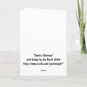 Kerstman's schoorsteenkaart feestdagen kaart (Achterkant)