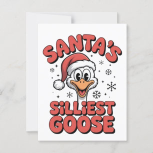 Kerstman's Silliest Goose Kerstmis 2025-2026 Briefkaart