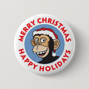 Kerstmansapaap Ronde Button 5,7 Cm