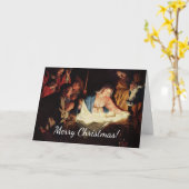 kerstmanscène kaart (Gele Bloem)