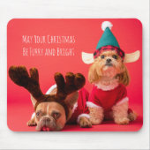 kerstmanshond en sjiitische tzu muismat (Voorkant)