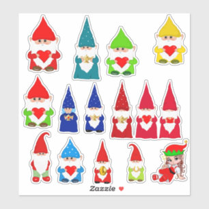 Kerstmanskabouters divers sticker