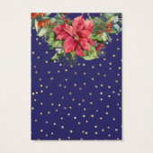 Kerstmarinescherm Blue Gold Earring Visitekaartje (Achterkant)