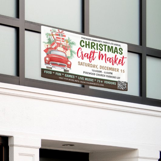 Kerstmarkt banner (Buitenkant Gebouw)