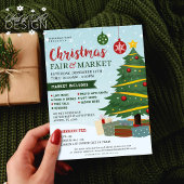 Kerstmarkt en vakbeurs Kerst evenement  Flyer