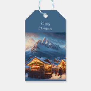Kerstmarkt in de bergen - op maat cadeaulabel
