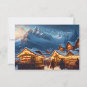 Kerstmarkt in de bergen - open huis kaart (Voorkant)