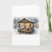 Kerstmarkt Kraam Cadeau Waterverf Wijn