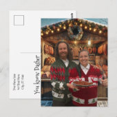 Kerstmarkt rendier worst vakantie Kaart (Voorkant / Achterkant)