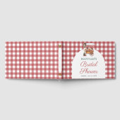 Kerstmarkt rood geruit Bruidsfeest Gastenboek (Volledig)