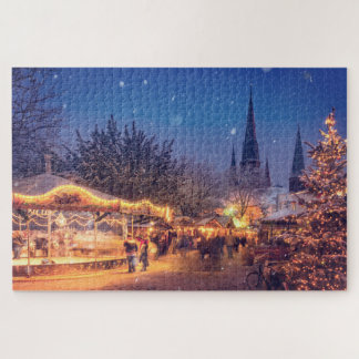 Kerstmarkt scène puzzel