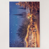 Kerstmarkt scène puzzel legpuzzel (Verticaal)