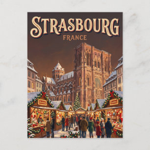 Kerstmarkt Straatsburg Frankrijk Briefkaart