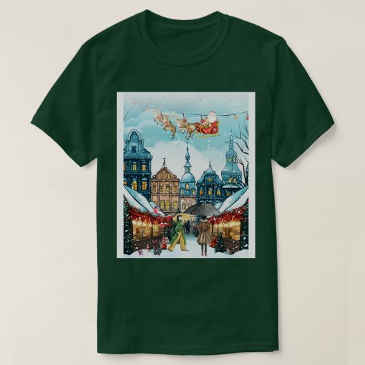 Kerstmarkt T-shirt (Design voorkant)