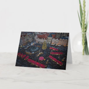 Kerstmarkt van Praag Feestdagen Kaart