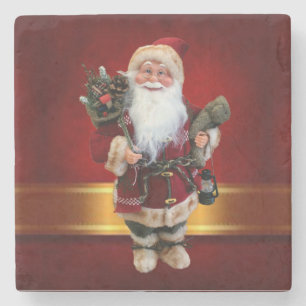 Kerstmarmer stenen onderzetter, Sinterklaas Onderzetter