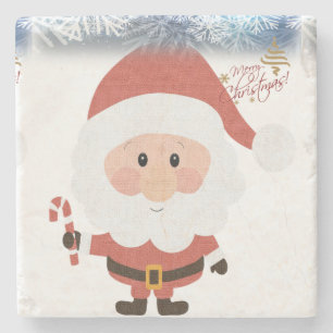 Kerstmarmer stenen onderzetter, Sinterklaas Onderzetter