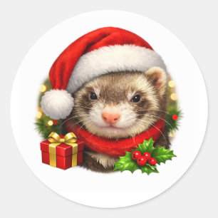 Kerstmartersticker Ronde Sticker
