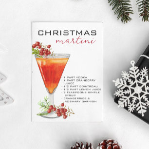 KerstMartini Cocktail Recipe Drink Briefkaart