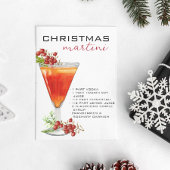 KerstMartini Cocktail Recipe Drink Briefkaart
