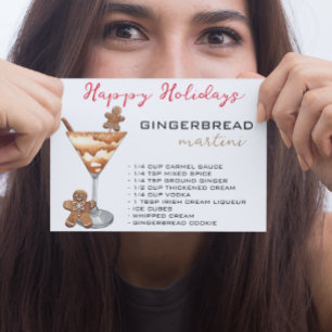 KerstMartini Cocktail Recipe Gingerbrood Briefkaart