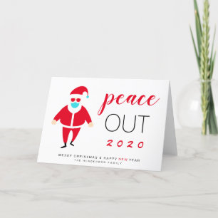 Kerstmasker Vrede Uit 2020 Grappige Kerstmis Feestdagen Kaart