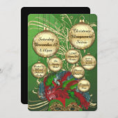 Kerstmaskerade Soiree Kaart (Voorkant / Achterkant)