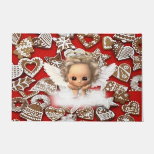 Kerstmat, engel deurmat