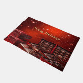 Kerstmat met chocolade snoep deurmat (Schuin)