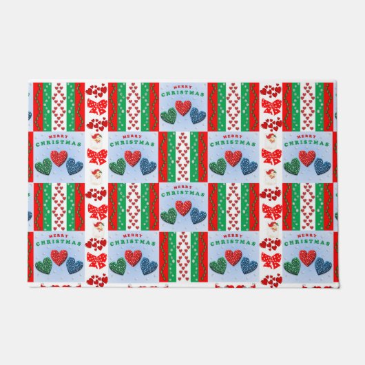 Kerstmat, Prettig Kerstfeest Deurmat (Voorkant)