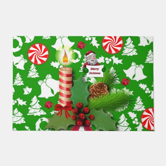 Kerstmats, Kerstkaars Deurmat (Voorkant)