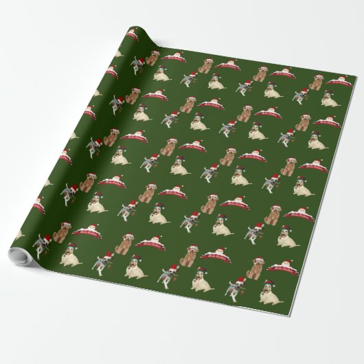 kerstmatte papier voor honden (Uitgerold)