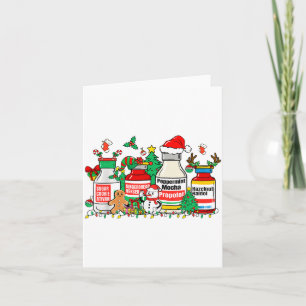 Kerstmedicatieflessen Grappige Verpleegster Humor Kaart