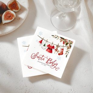 Kerstmeisje Baby Borrelservetjes voor Babyfeest Servet